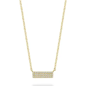 10K Gold and Diamond Bar Necklace