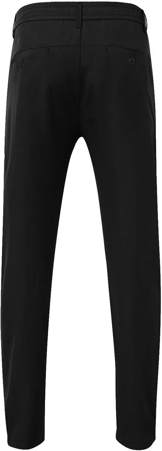 2023 Men's Fashion Stretch Dress Pants Slim Fit Plaid Pants Business Suit Pants Casual Golf Pants Plus Size Stylish Trousers