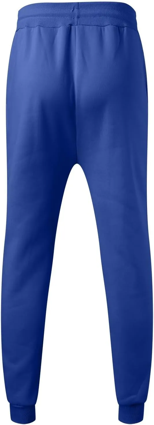 2024 Cargo Sweatpants for Men Stylish Fleece Joggers Pants Elastic Waist Baggy Drawstring Trousers Bottoms with Pockets