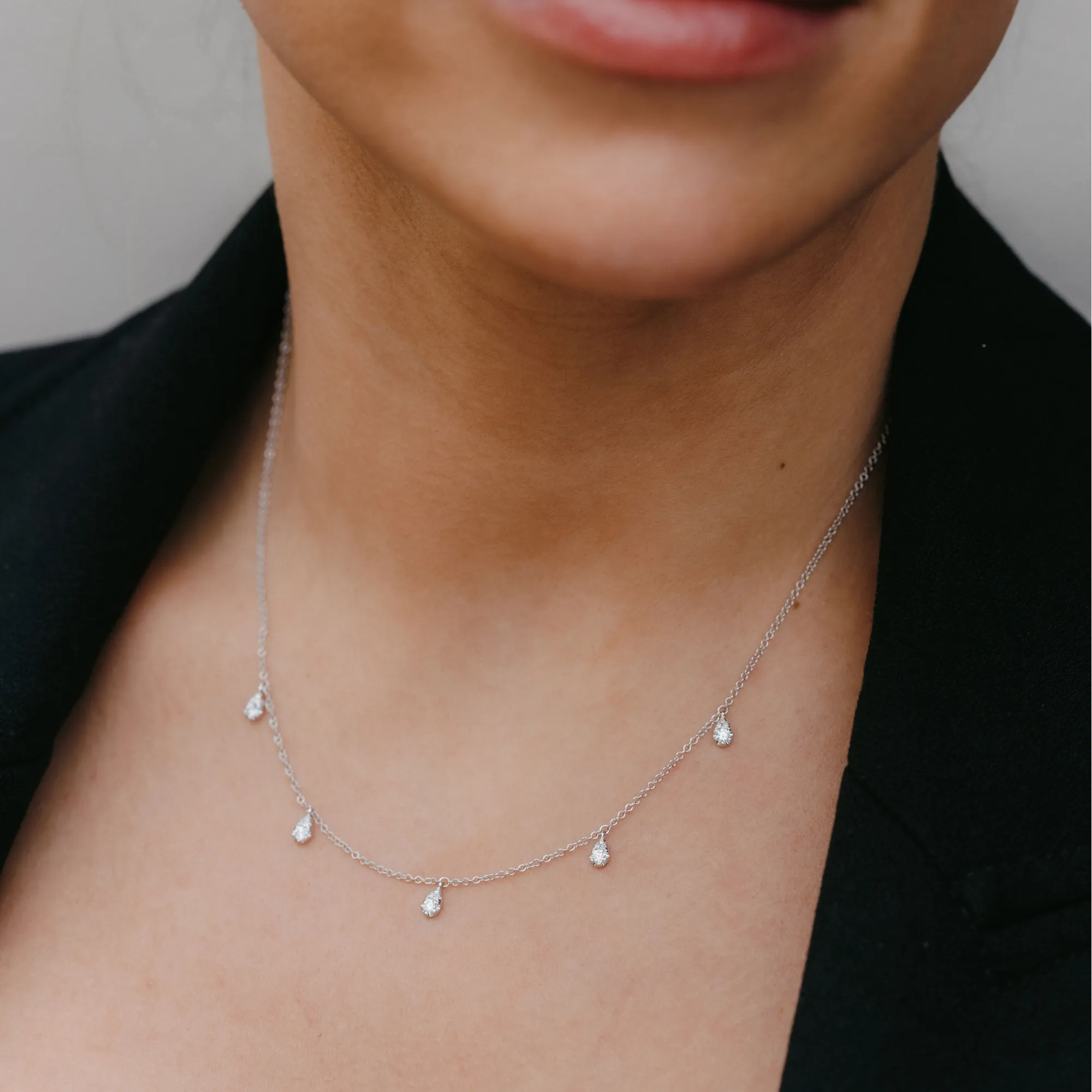 5 Drops By The Yard Illusion 0.25CT Diamond Necklace
