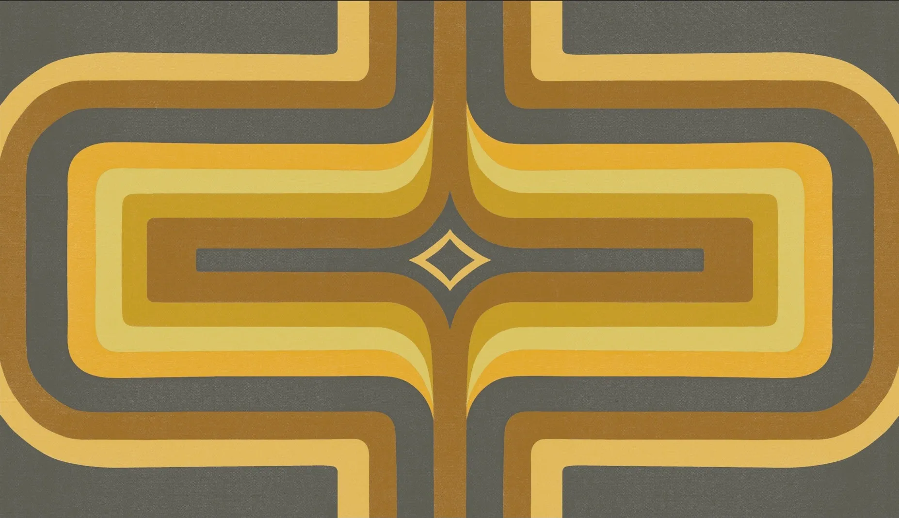 70s Geometric wallpaper Yellow, Ochre   Tan
