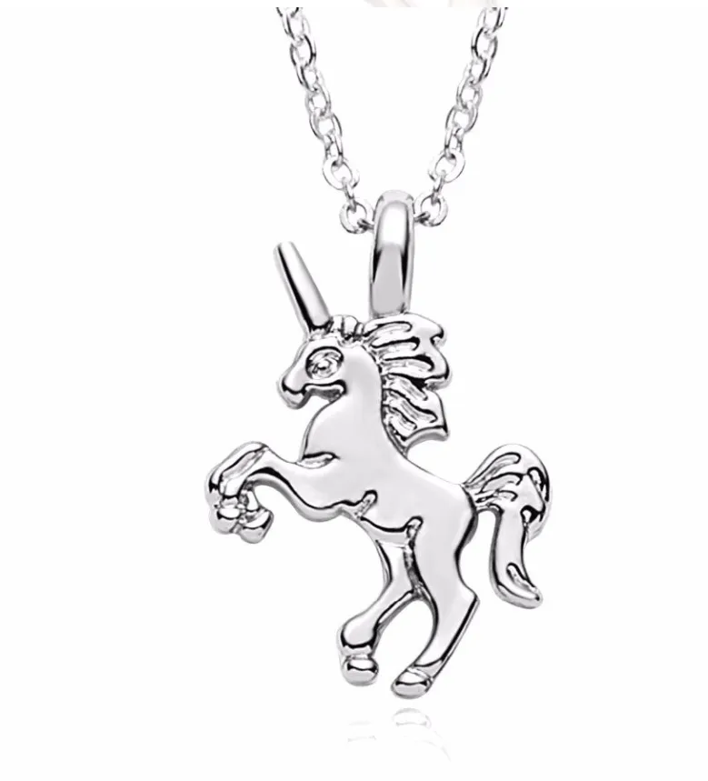 A Little Fantasy Unicorn Gold & Enamel Necklace