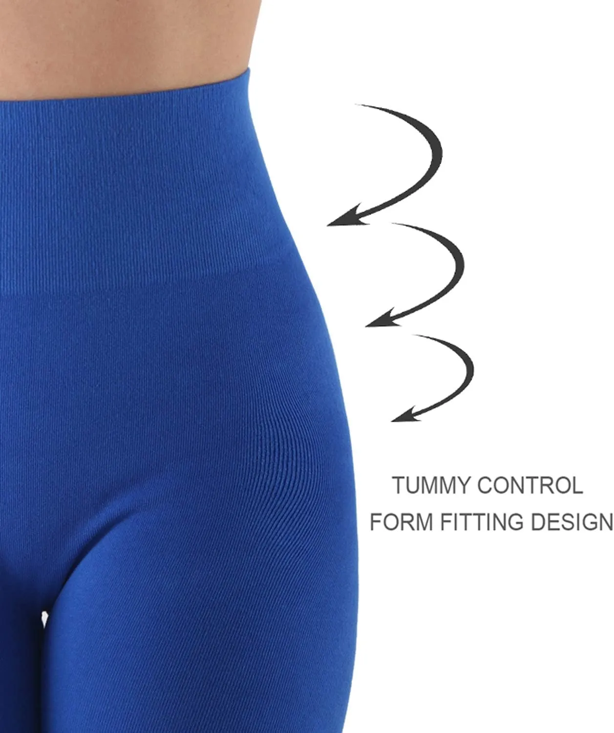 AEKO Women's Thick Yoga Soft Cotton Blend High Waist Workout Leggings with Tummy Control Compression