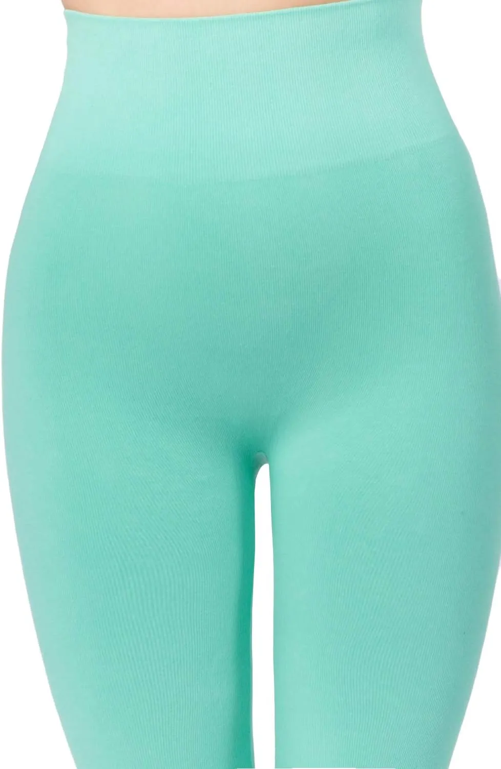 AEKO Women's Thick Yoga Soft Cotton Blend High Waist Workout Leggings with Tummy Control Compression