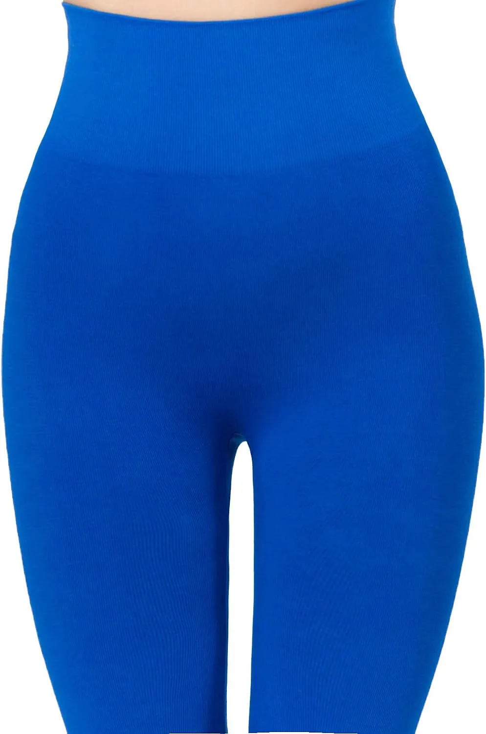 AEKO Women's Thick Yoga Soft Cotton Blend High Waist Workout Leggings with Tummy Control Compression