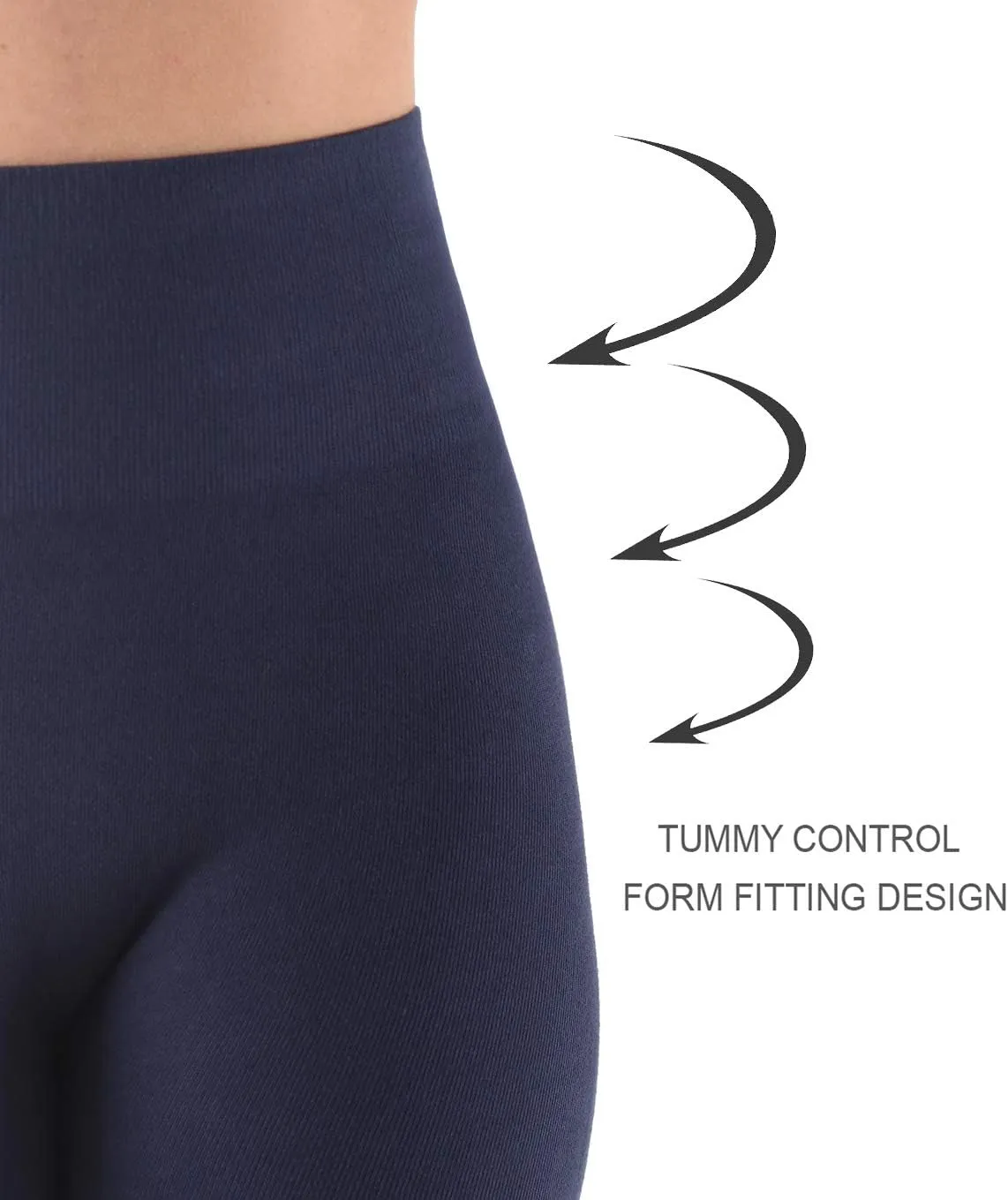 AEKO Women's Thick Yoga Soft Cotton Blend High Waist Workout Leggings with Tummy Control Compression