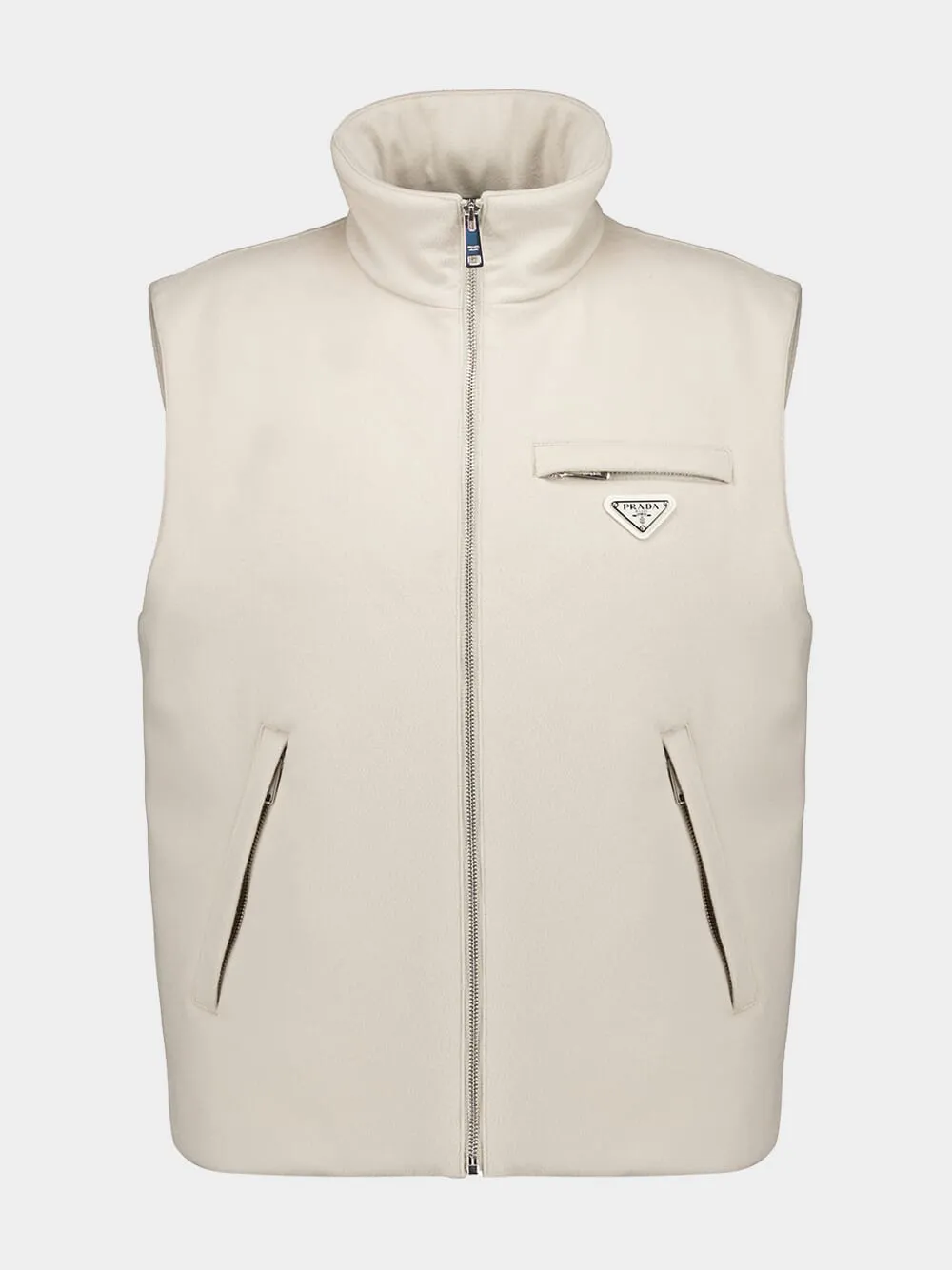 Albino White Cashmere Down Vest