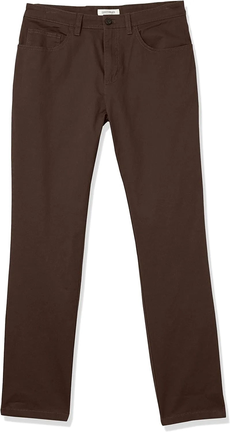 Amazon Essentials Men's Chinos, Athletic Fit, Work Pants, 5-Pocket, Comfort Stretch