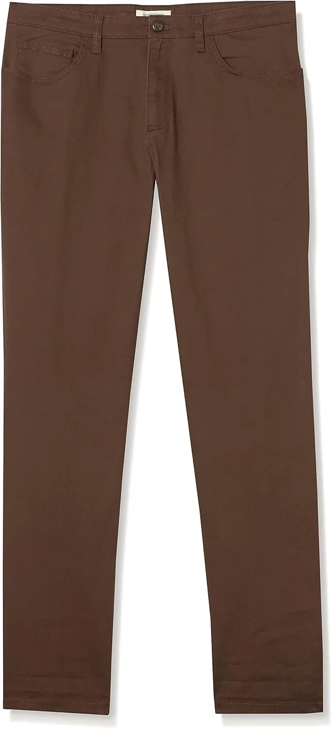 Amazon Essentials Men's Chinos, Athletic Fit, Work Pants, 5-Pocket, Comfort Stretch