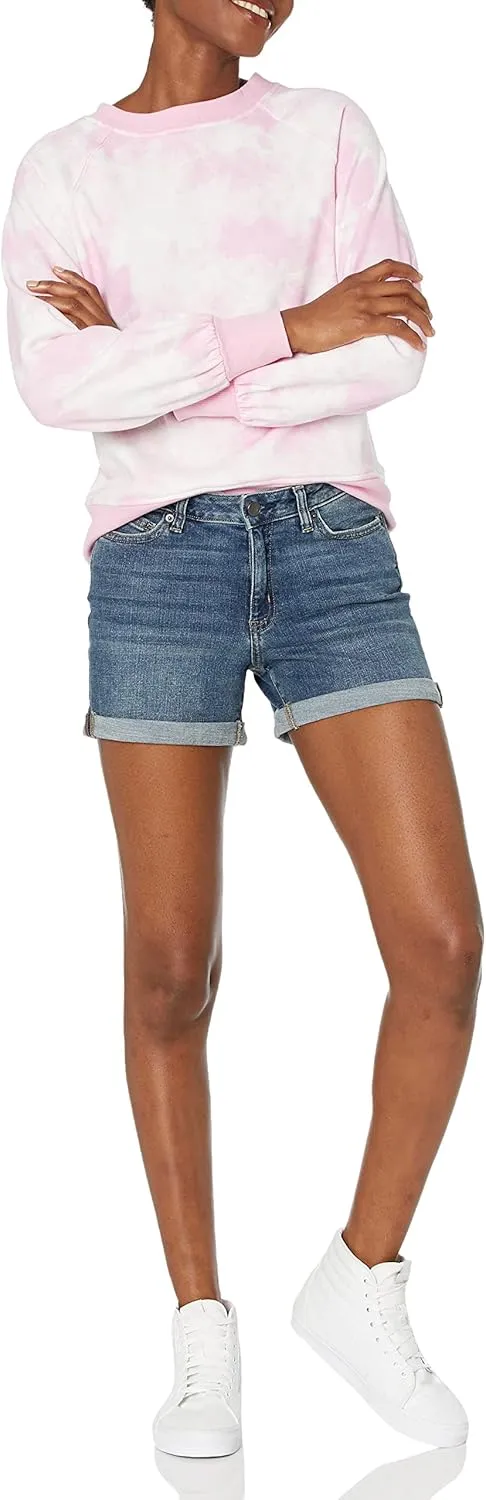Amazon Essentials Women's Mid-Rise Slim Fit 4" Denim Shorts