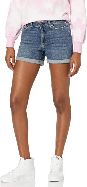 Amazon Essentials Women's Mid-Rise Slim Fit 4" Denim Shorts