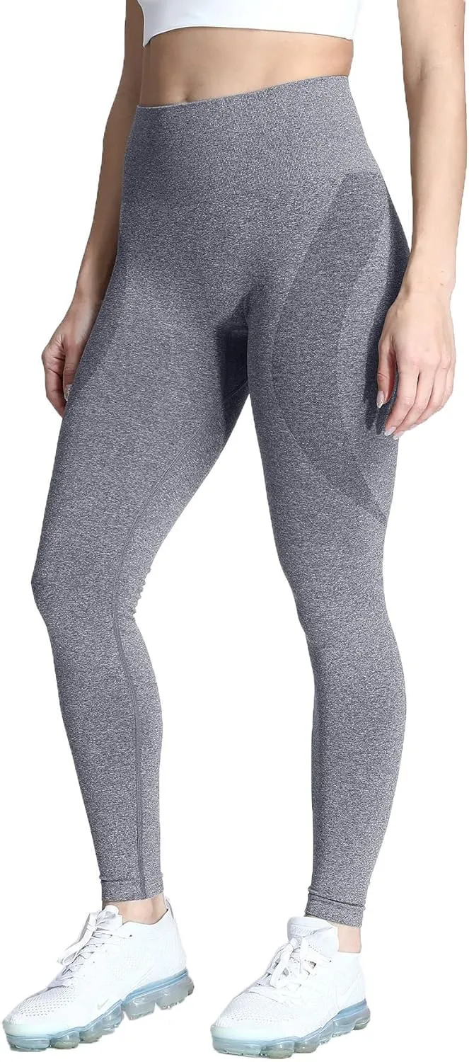 Aoxjox Workout Seamless Leggings for Women Smile Contour High Waisted Athletic Yoga Pants Tights 26"
