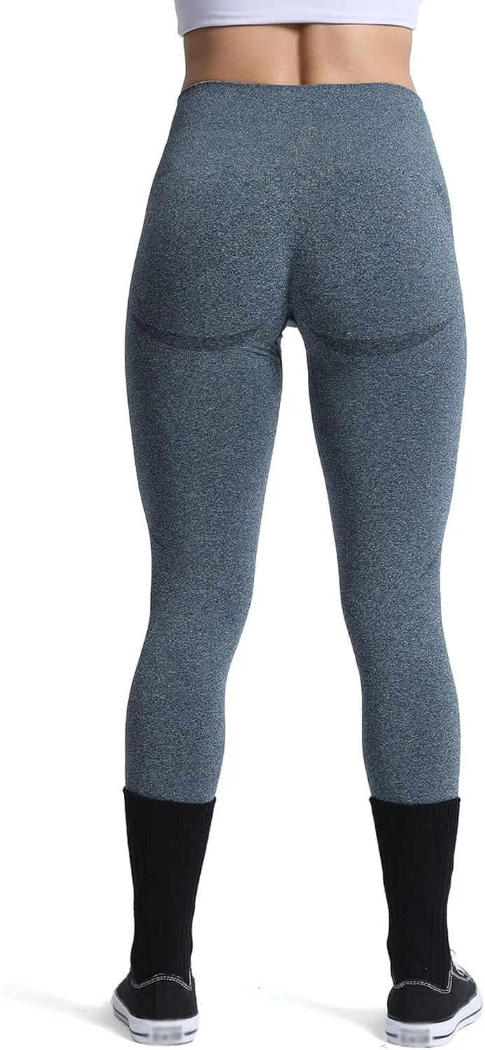 Aoxjox Workout Seamless Leggings for Women Smile Contour High Waisted Athletic Yoga Pants Tights 26"