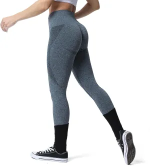 Aoxjox Workout Seamless Leggings for Women Smile Contour High Waisted Athletic Yoga Pants Tights 26"