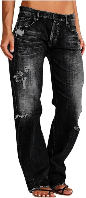 Baggy Jeans for Women Y2K High Street Boyfriend Pants Vintage Jeans Aesthetic Clothing Teen Girls Streetwear Hiphop