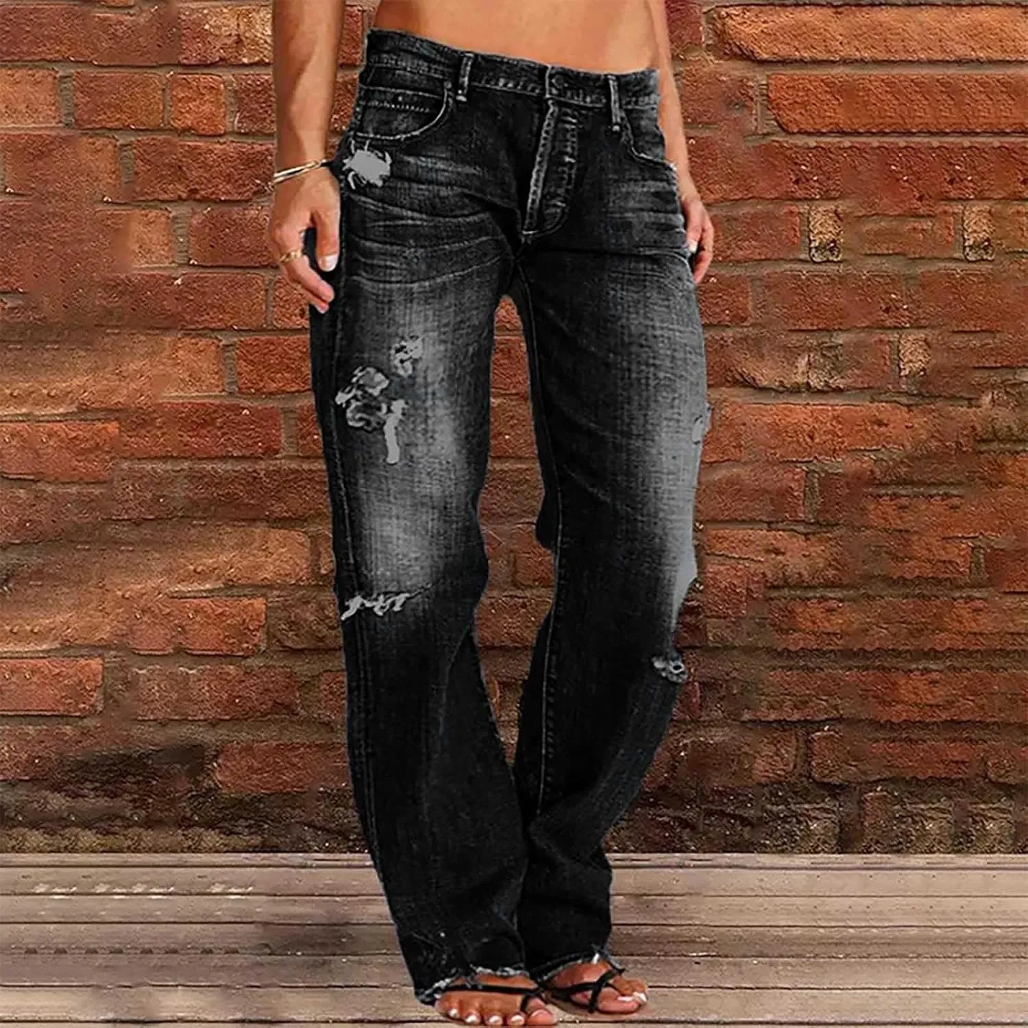 Baggy Jeans for Women Y2K High Street Boyfriend Pants Vintage Jeans Aesthetic Clothing Teen Girls Streetwear Hiphop
