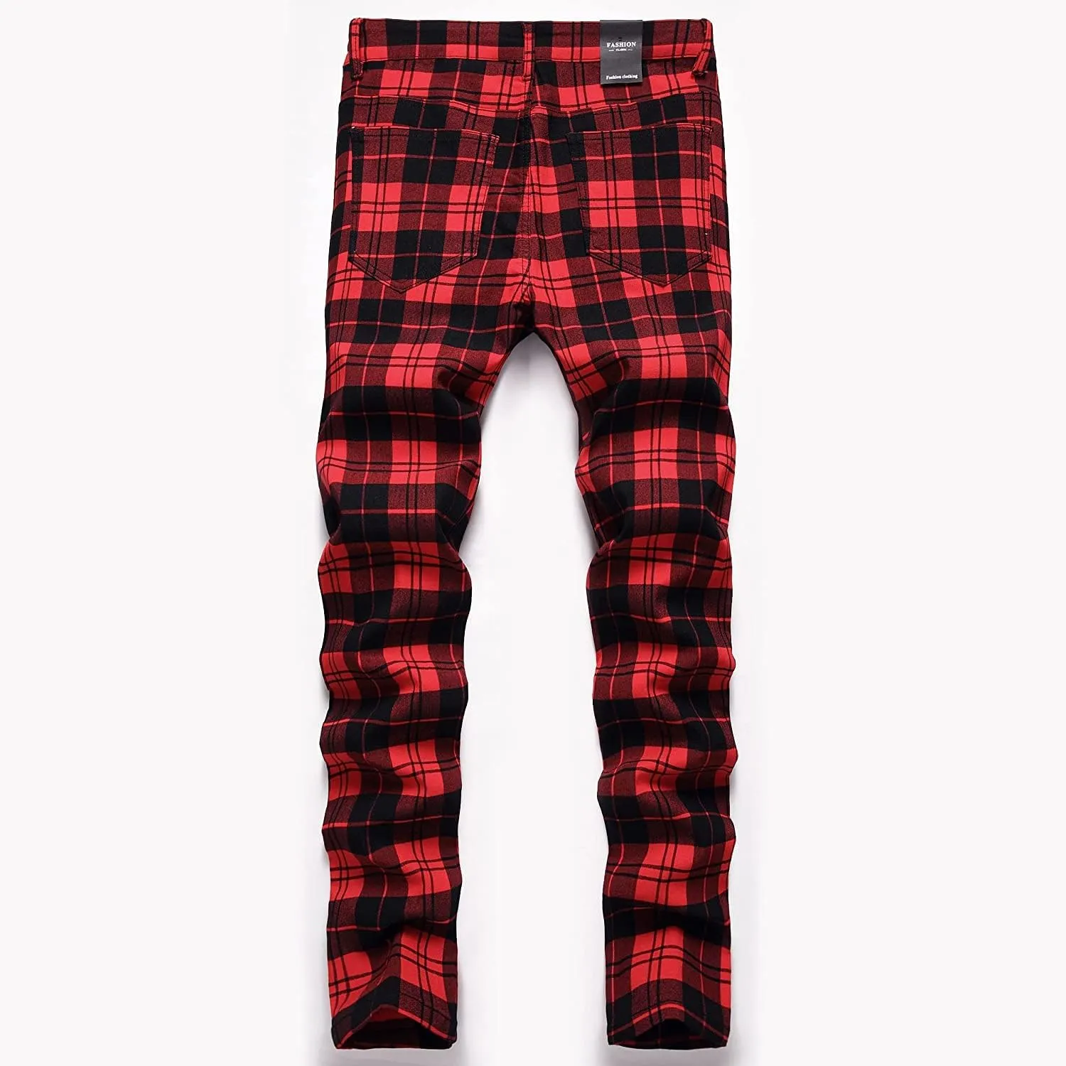 Banana Bucket Plaid Panst Stretch Slim Fit Business Casual Dress Chinos Pants Skinny Mens Dress Pants