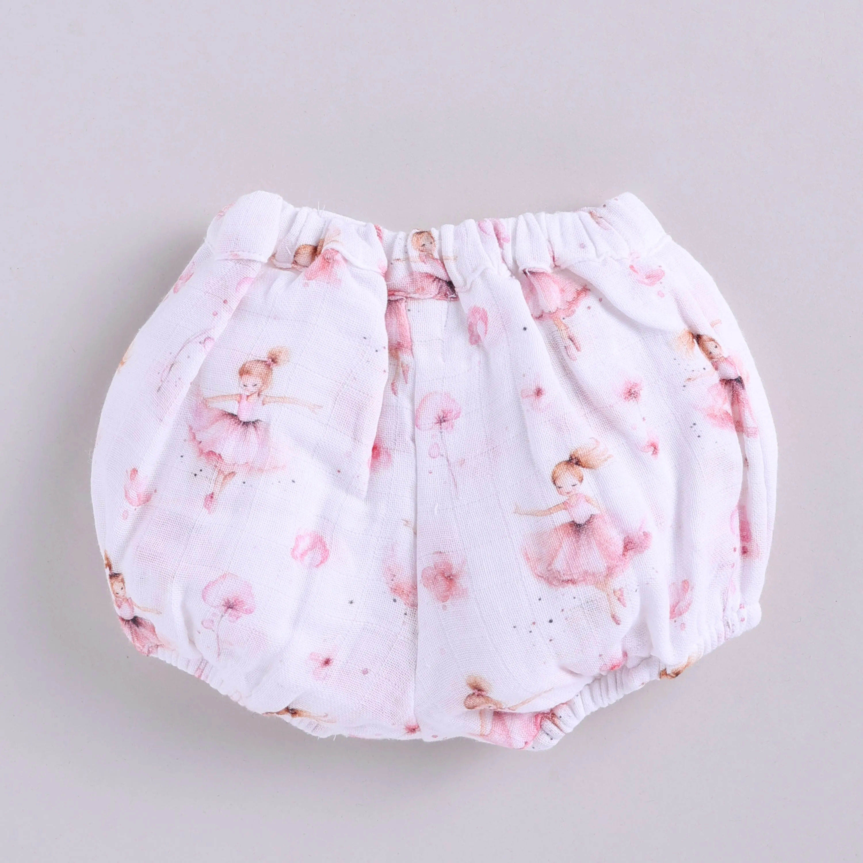 Bellerina Print Organic Muslin Frill Top With Bloomers