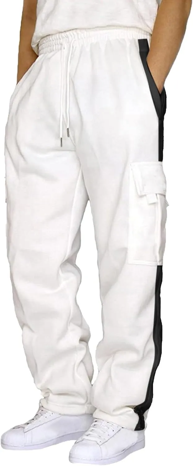 BIFUTON Cargo Pants for Men, Mens Heavyweight Cargo Pants Casual Jogger Athletic Pant Loose Fit Drawstring Running Sweatpants