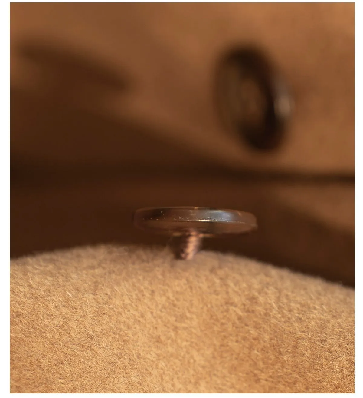Camel Double-Breasted Overcoat