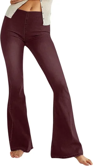 Cargo Jeans for Women Low Rise Bell Bottoms Trendy Straight Leg Stretch Denim Pants Flare Jeans Bootcut Bell Bottom