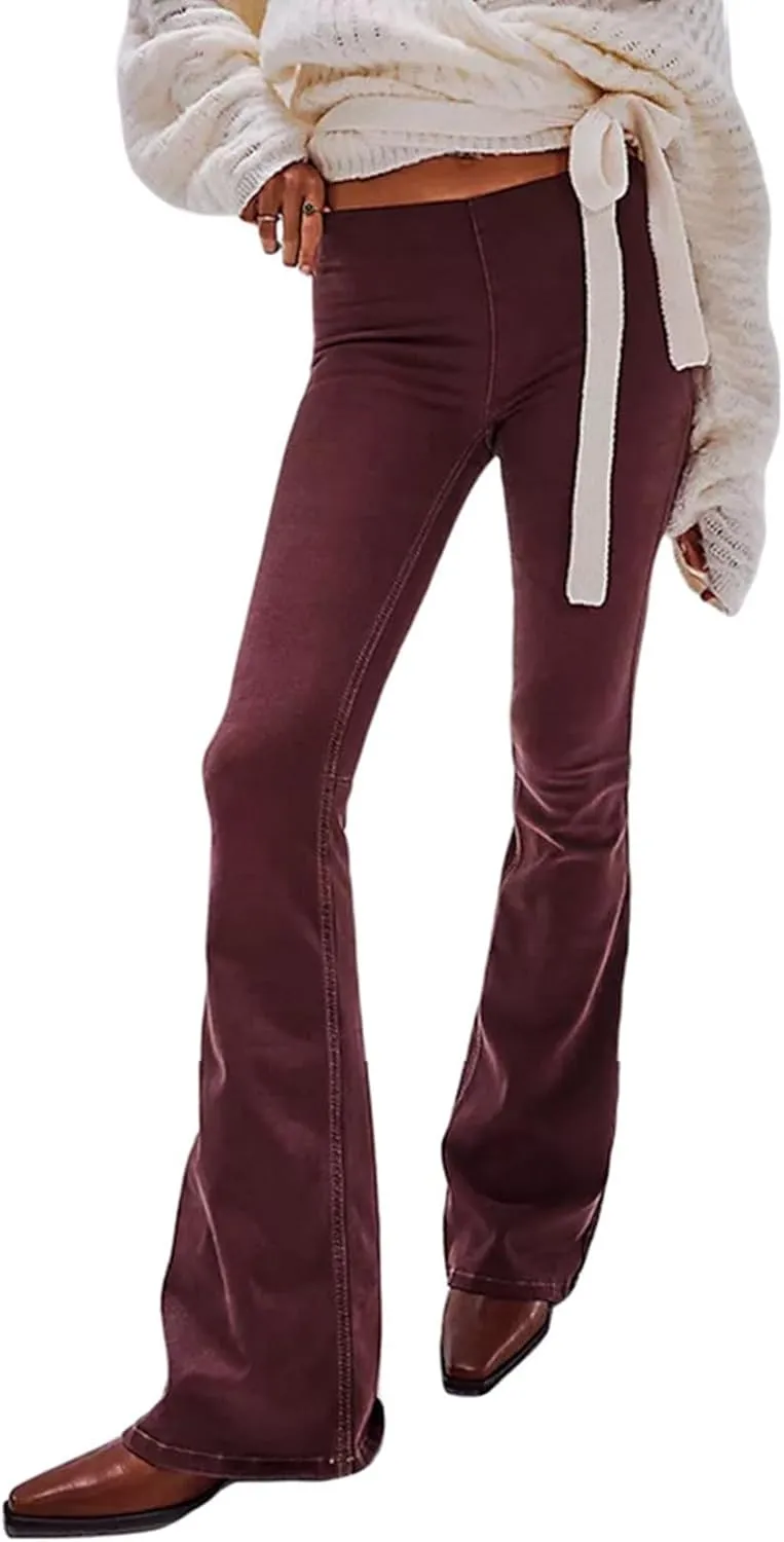 Cargo Jeans for Women Low Rise Bell Bottoms Trendy Straight Leg Stretch Denim Pants Flare Jeans Bootcut Bell Bottom