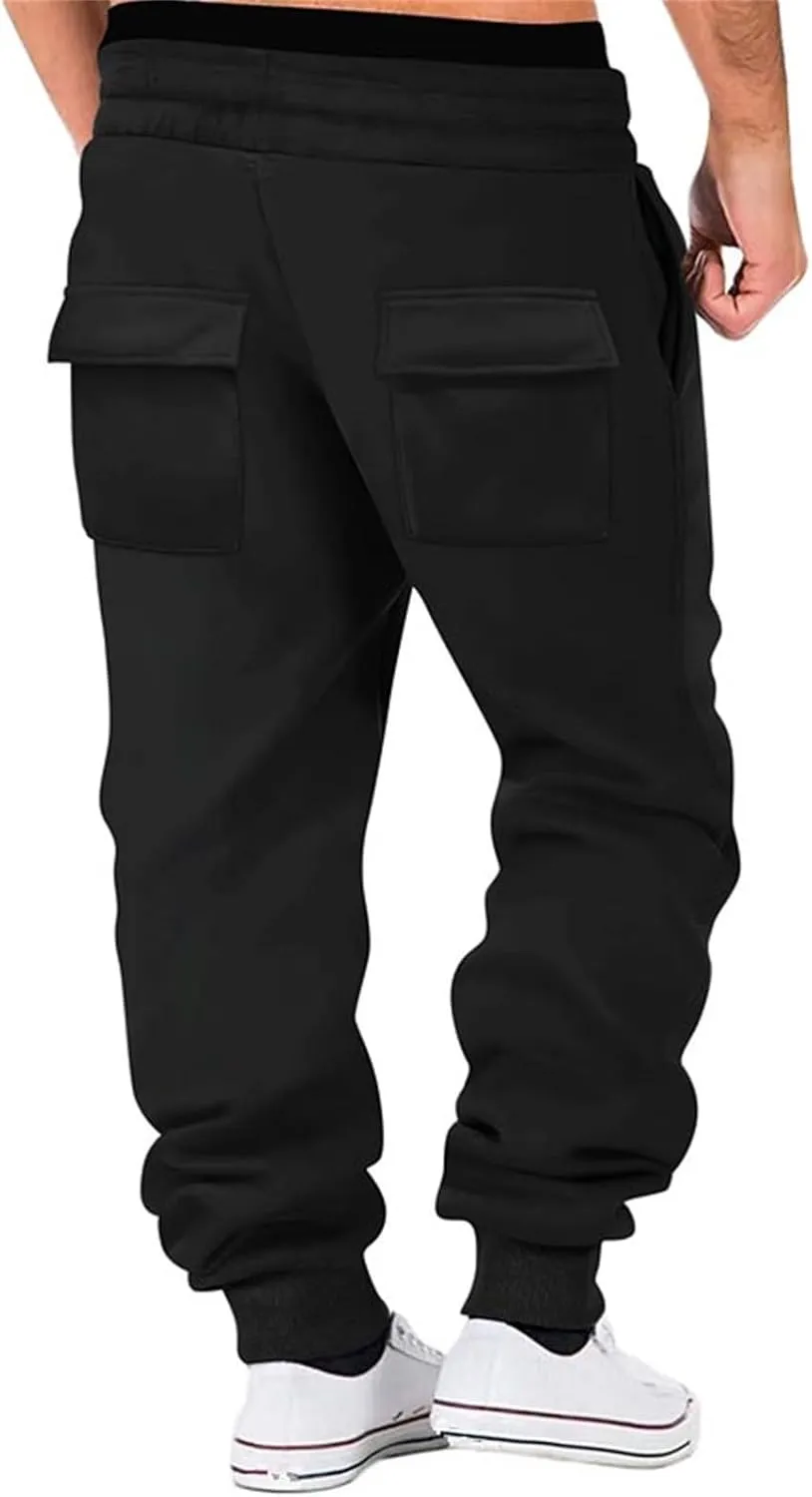Cargo Pants for Men Baggy Casual Hiking Pants Joggers Athletic Pants Loose Straight Leg Sweatpants with Multi Pockets