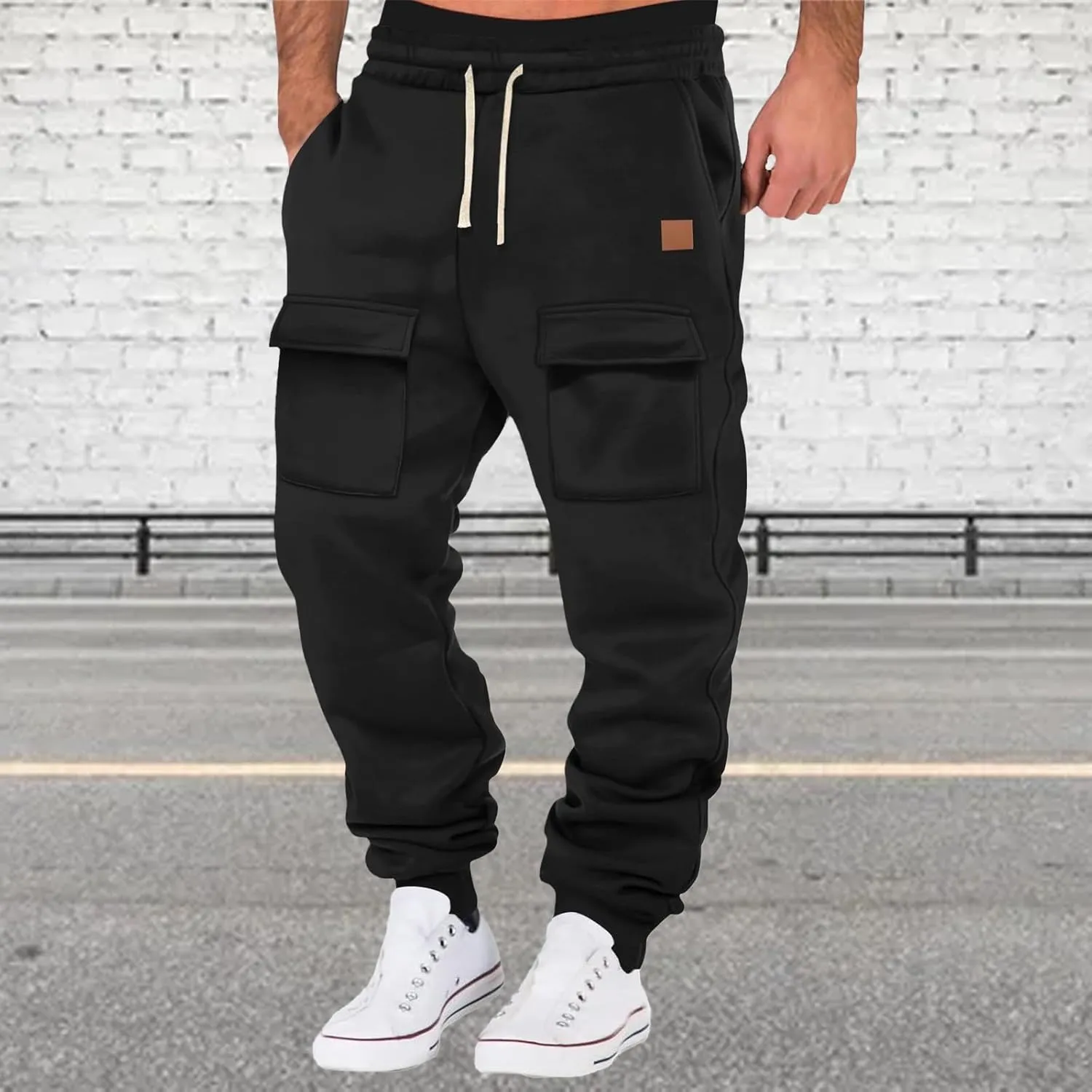 Cargo Pants for Men Baggy Casual Hiking Pants Joggers Athletic Pants Loose Straight Leg Sweatpants with Multi Pockets