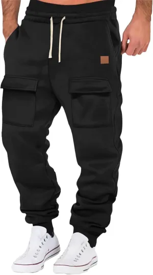Cargo Pants for Men Baggy Casual Hiking Pants Joggers Athletic Pants Loose Straight Leg Sweatpants with Multi Pockets
