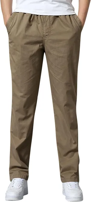Cargo Pants for Men,Multi Pockets Slim Pants Combat Work Trousers Outdoor Casual Straight Fit Army Sweatpants