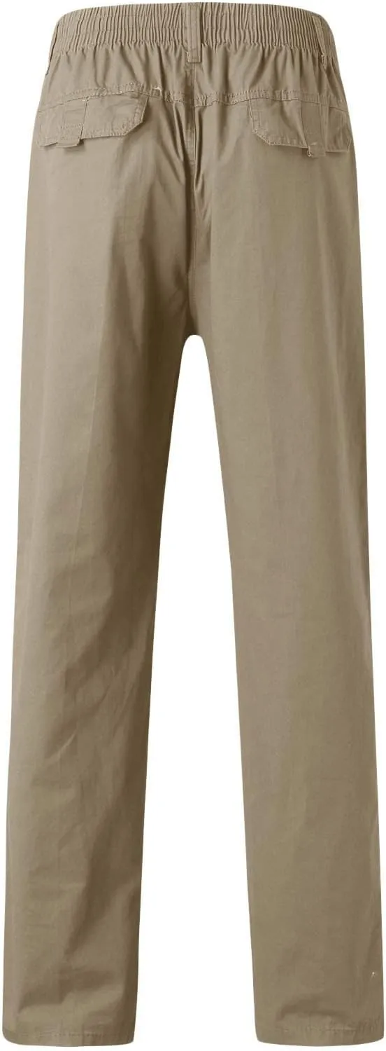 Cargo Pants for Men,Multi Pockets Slim Pants Combat Work Trousers Outdoor Casual Straight Fit Army Sweatpants