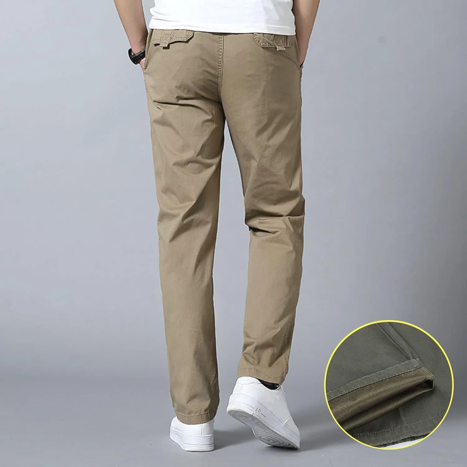 Cargo Pants for Men,Multi Pockets Slim Pants Combat Work Trousers Outdoor Casual Straight Fit Army Sweatpants