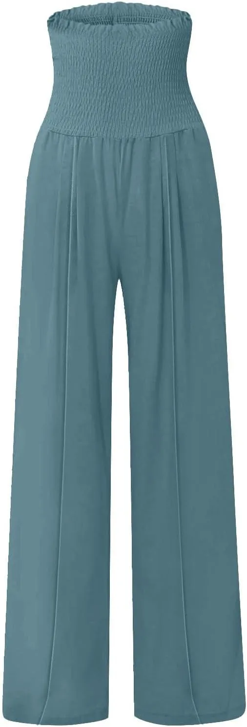 Cargo Pants for Women Winter Casual Business Slacks with Pockets Solid Color Elastic Waist