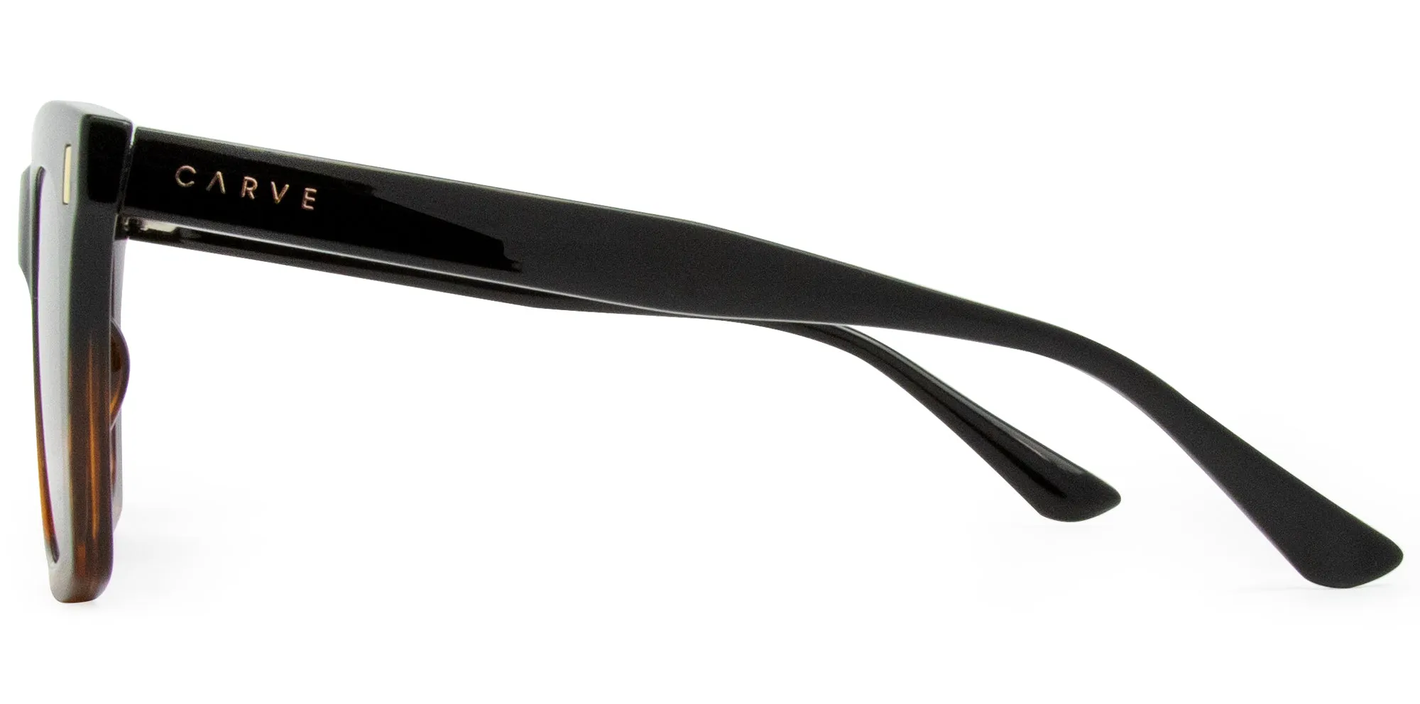 Carve Kirby Sunglasses - Black Tort to Brown