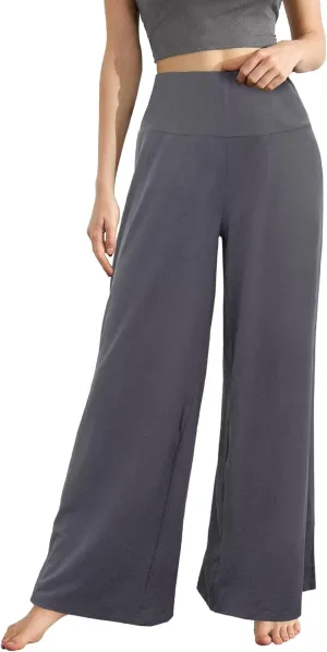 CHICASIMR Wide Leg Womens Pants High Waist Loose Flowy Comfy Lounge Stretch Soft Women Pants Casual Pants with Pockets