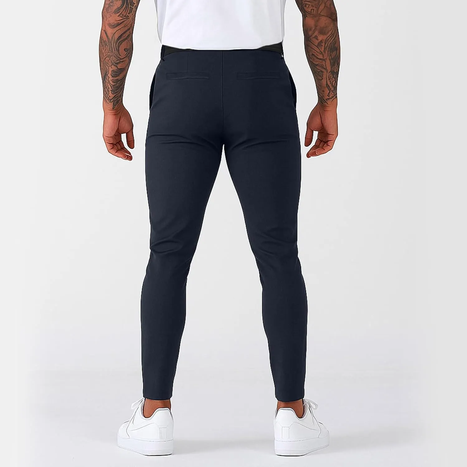 Chinos Pants Men Classic Flat Front Slim Fit Dress Pants Stretch Flex Lightweight Work Pants with Pockets Dress Slack