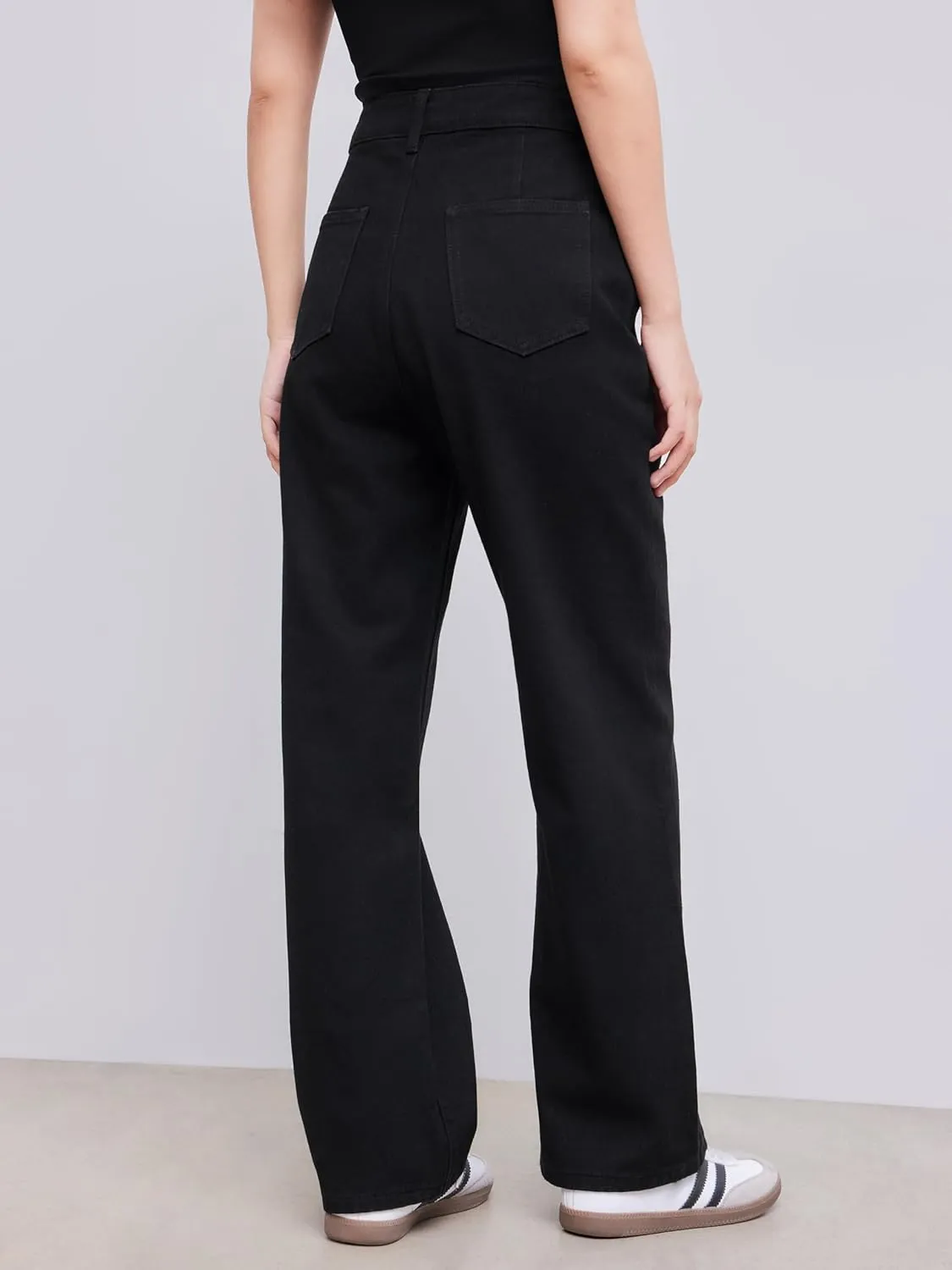 CIDER Jeans for Women High Waist Wide Leg Denim Pants Straight Leg Trouser Pants Mid Waist Trendy