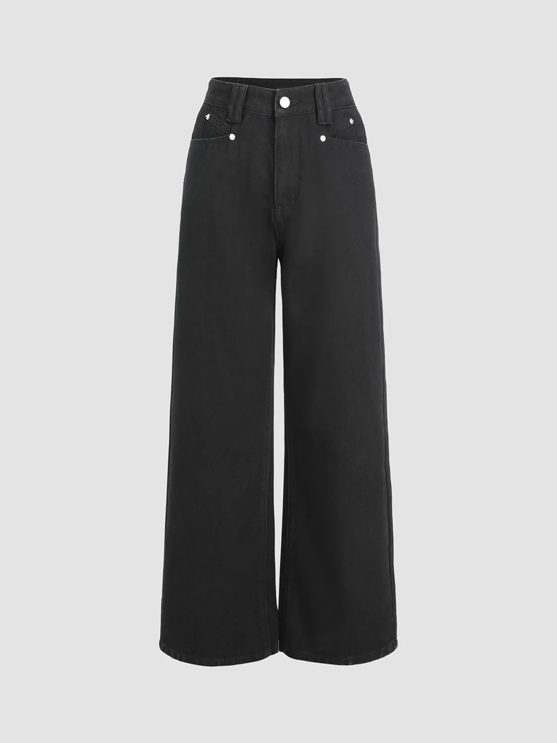 CIDER Jeans for Women High Waist Wide Leg Denim Pants Straight Leg Trouser Pants Mid Waist Trendy