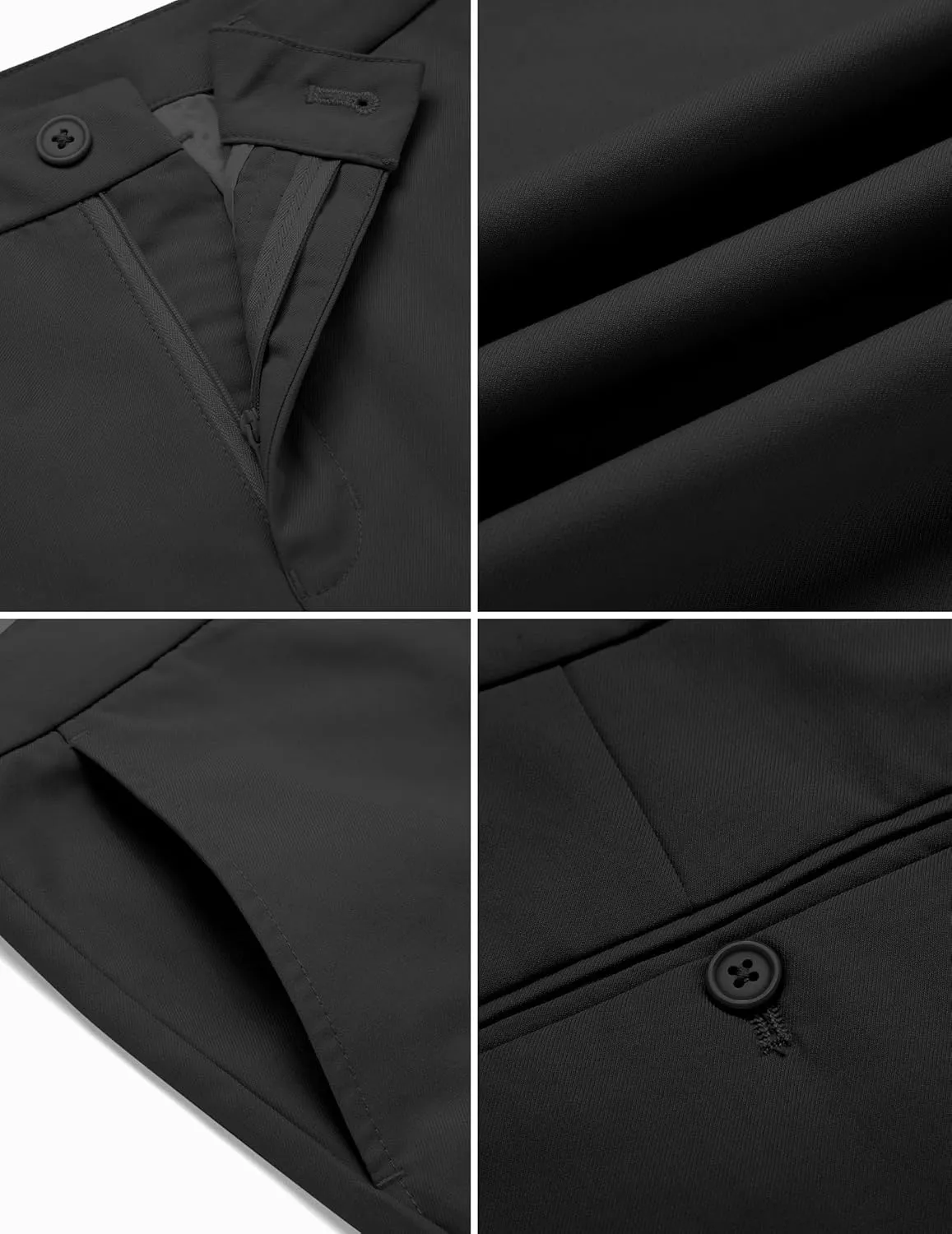 COOFANDY Men's Casual Pants Classic Fit Straight Legs Flat Front Twill Pants