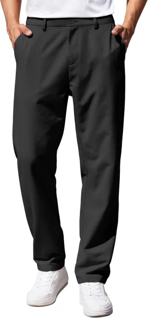 COOFANDY Men's Casual Pants Classic Fit Straight Legs Flat Front Twill Pants