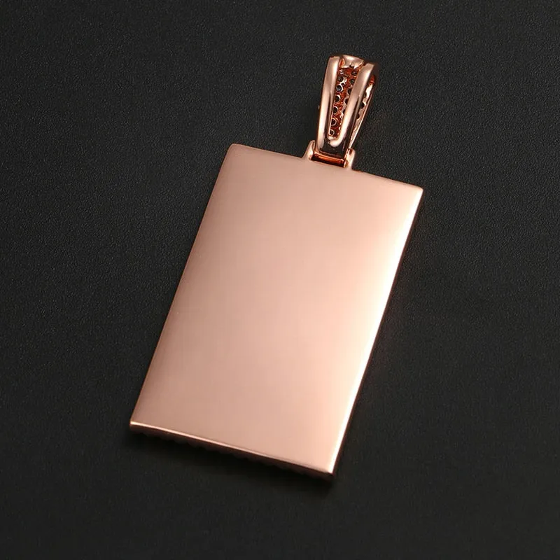 Custom Made Square Photo Medallion Necklaces Christmas Gifts For Couple
