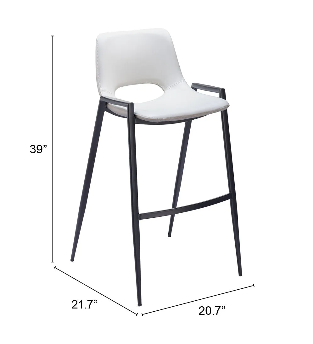 Desi Barstool (Set of 2) White