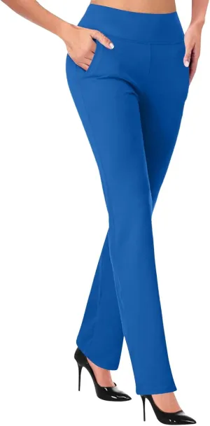 Dress Pants Women Business Casual Work Pants Women High Waist Stretchy Trousers Pull on Office Slacks Bottoms
