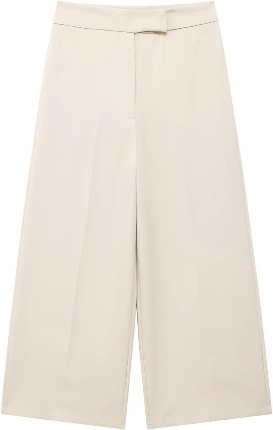 Dressy Loose Fit Pants for Women High Waist Work Office Palazzo Pants Summer Casual Wide Leg Trousers with Pockets