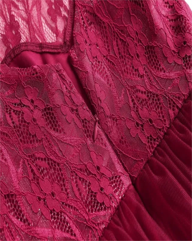 Elegant Embroidery Lace Dresses For Women