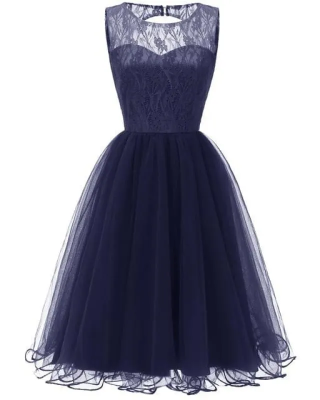 Elegant Embroidery Lace Dresses For Women