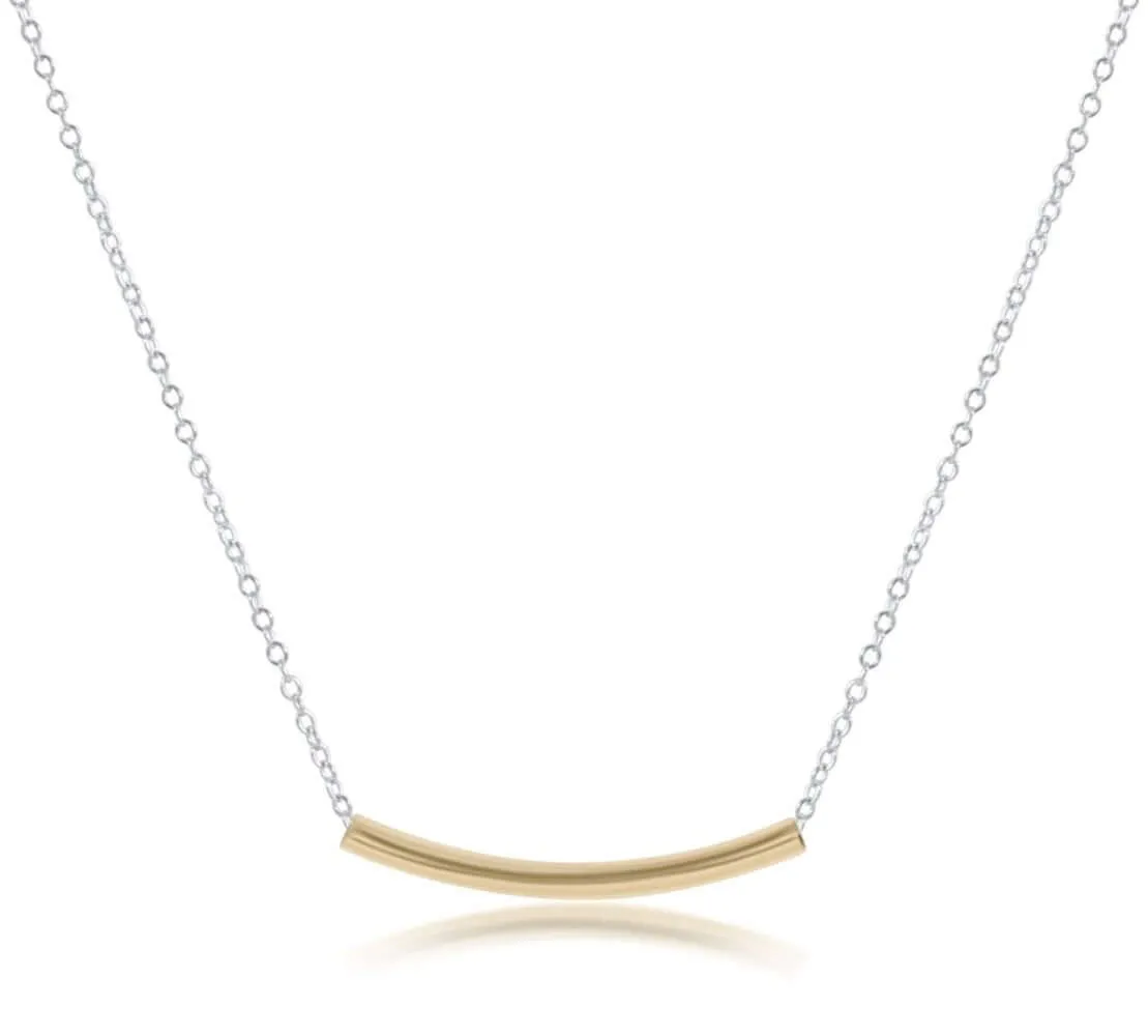 ENewton 16" Sterling Mixed Metal Bliss Bar Necklace