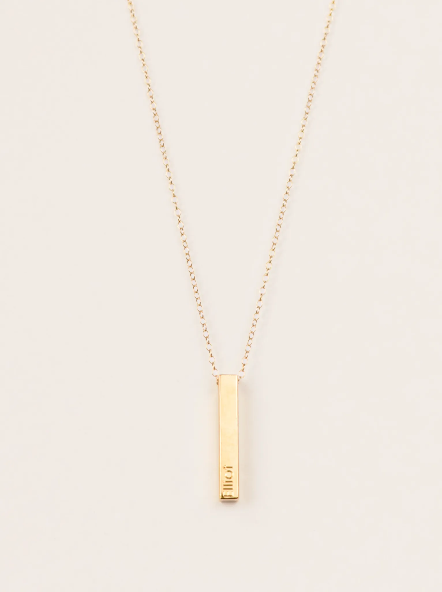 Engravable Pillar Necklace