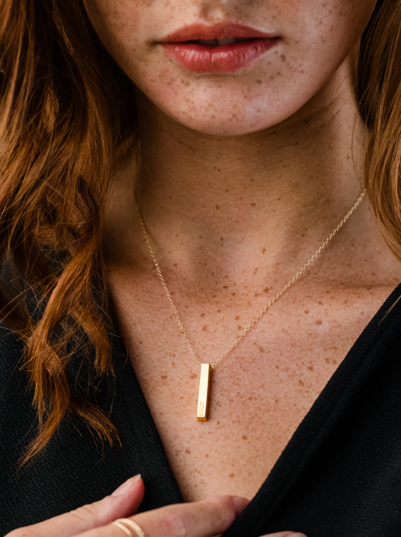 Engravable Pillar Necklace