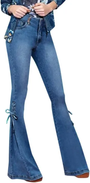 Flare Jeans for Women High Waisted Stretchy Bell Bottom Jean Plus Size Denim Pants Trendy Wide Leg Long Pant Trousers